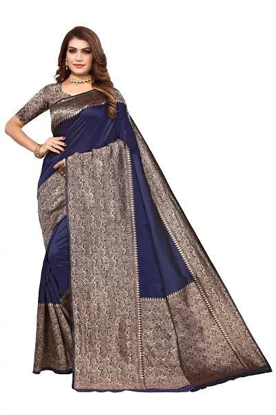 Attractive Cotton Silk Saree with Blouse piece 