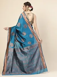 Stylish Art Silk Jacquard Saree with Blouse piece For Women-thumb2