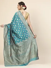 Stylish Art Silk Jacquard Saree with Blouse piece For Women-thumb2