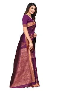 Women Banarasi Jacquard Saree with Blouse piece-thumb2