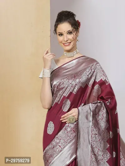 Stylish Art Silk Jacquard Saree with Blouse piece For Women-thumb4