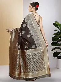 Stylish Art Silk Jacquard Saree with Blouse piece For Women-thumb2