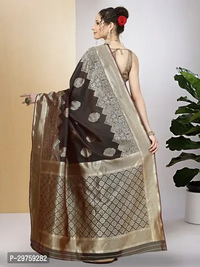 Stylish Art Silk Jacquard Saree with Blouse piece For Women-thumb3