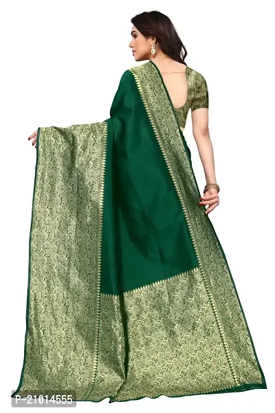 Women Art Silk Woven Design Saree with Blouse piece-thumb4