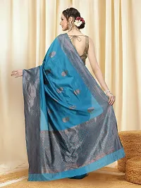 Stylish Art Silk Jacquard Saree with Blouse piece For Women-thumb2