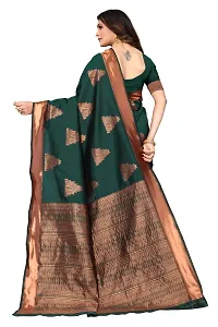 Women Banarasi Jacquard Saree with Blouse piece-thumb1