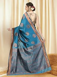 Stylish Art Silk Jacquard Saree with Blouse piece For Women-thumb2