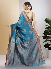 Stylish Art Silk Jacquard Saree with Blouse piece For Women-thumb2