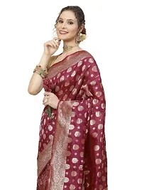 Stylish Art Silk Jacquard Saree with Blouse piece For Women-thumb2