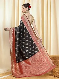 Stylish Art Silk Jacquard Saree with Blouse piece For Women-thumb2