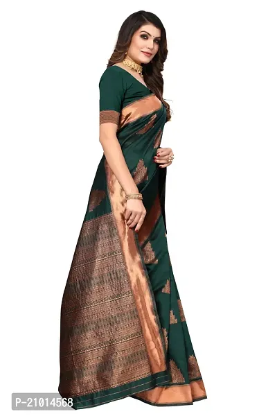 Women Banarasi Jacquard Saree with Blouse piece-thumb4