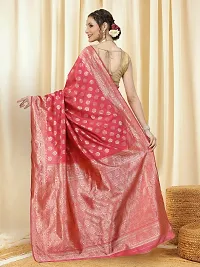 Stylish Art Silk Jacquard Saree with Blouse piece For Women-thumb2