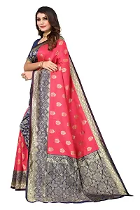 Beautiful Banarasi Silk Woven Design Saree with Blouse Piece For Women-thumb3