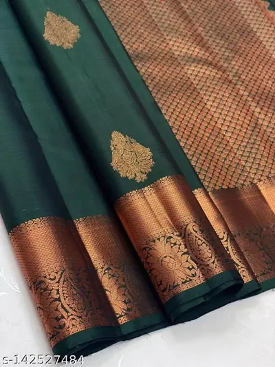 Trendy Banarasi Silk Woven Design Saree With Blouse Piece For Women