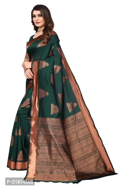 Women Banarasi Jacquard Saree with Blouse piece-thumb3