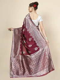 Stylish Art Silk Jacquard Saree with Blouse piece For Women-thumb2