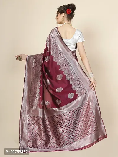 Stylish Art Silk Jacquard Saree with Blouse piece For Women-thumb3