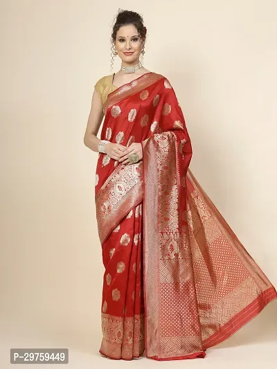 Stylish Art Silk Jacquard Saree with Blouse piece For Women