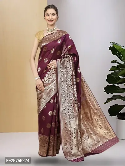 Stylish Art Silk Jacquard Saree with Blouse piece For Women