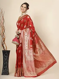 Stylish Art Silk Jacquard Saree with Blouse piece For Women-thumb1