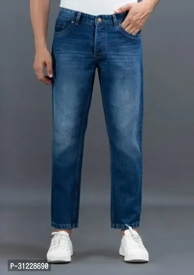 Stylish Denim Solid Jeans for Men-thumb0