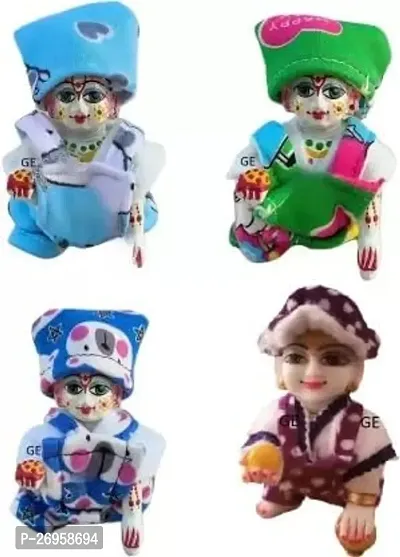 Laddu Gopal Dhoti Kurta Traditional Suit Pack Of 4