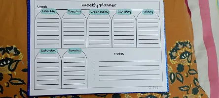 Handmade Weekly Planner A4 Size- 52 Easy Tear Pages - Blue