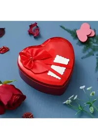 Heart-Shaped Red Box with Teddy and Roses Gift Decorative Showpiece-thumb2