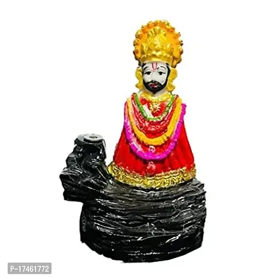 HARE KA SAHARA BABA SHYAM HAMARA (KHATU) Khatu Shyam JI fountain with 20 cones Decorative Showpiece-thumb2