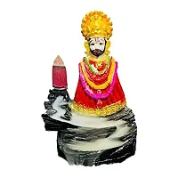 HARE KA SAHARA BABA SHYAM HAMARA (KHATU) Khatu Shyam JI fountain with 20 cones Decorative Showpiece-thumb3