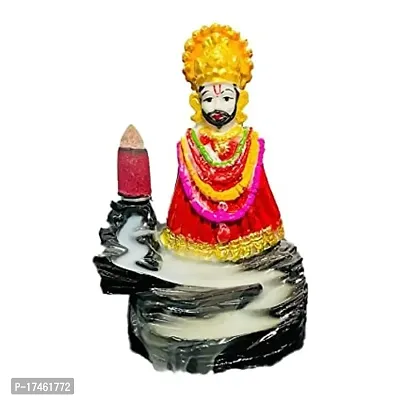 HARE KA SAHARA BABA SHYAM HAMARA (KHATU) Khatu Shyam JI fountain with 20 cones Decorative Showpiece-thumb4