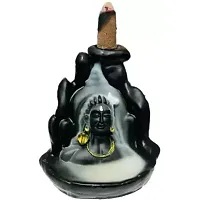 Adiyogi shiv shankar mahadev smoke backflow fountain Waterfall statue, 20 cones FreeDecorative Showpiece-thumb2
