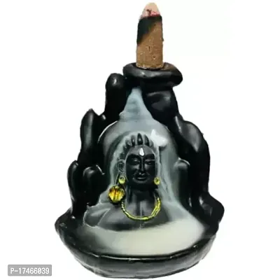 Adiyogi shiv shankar mahadev smoke backflow fountain Waterfall statue, 20 cones FreeDecorative Showpiece-thumb3