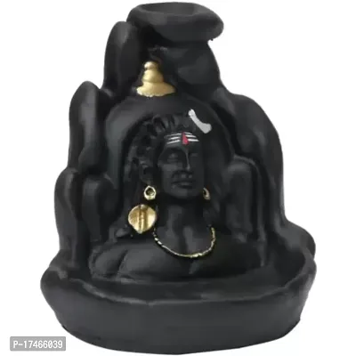 Adiyogi shiv shankar mahadev smoke backflow fountain Waterfall statue, 20 cones FreeDecorative Showpiece-thumb4