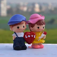 Cute Romantic Heart Love  Couple Statue for Valentine's Day Gift Decorative Showpiece-thumb1