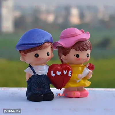 Cute Romantic Heart Love  Couple Statue for Valentine's Day Gift Decorative Showpiece-thumb2