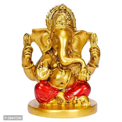 Gold Planet Lord Ganesha for home for car dashboard,Ganesha gifts Spiritual idol Decorative Showpiece-thumb4