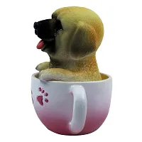 Ideas Hand Crafted Pink Cup Polyresin Eco Friendly Dog Idol Figurine Board-thumb1