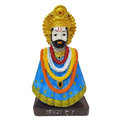 VEENA@_? New Handcraft idol God Khatu Shyam Murti Lord Shyam Dev Spiritual Worship Vastu Murti - Religious Worship Gift Items and Idol for Temple / Temple / Home Decor / Office D?cor-FGT9