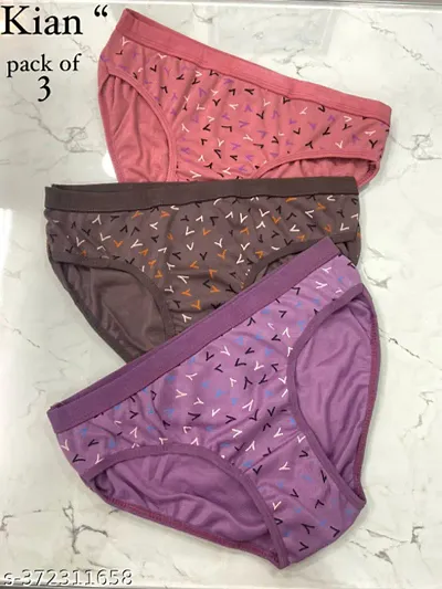 Stylish Blend Briefs for Women Pack of 3