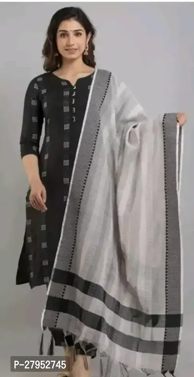 Khadi Cotton With Dupatta Set