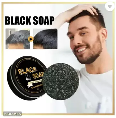 Men And Women Grey Coverage Bar Shampoo Hair Darkening Dark Black Soap For Grey Hair