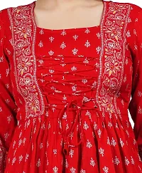 Fashion IMPEX Indian Kurti Tops for Women, Kurta Tops for Women, Kurtis for Women Indian Style Tunic Tops for Women | Color- Red | Size-S-thumb1