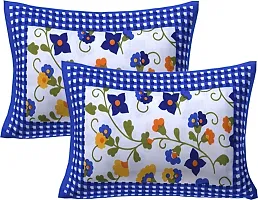 Cotton Printed Double Bedsheet With 2 Pillows-thumb2