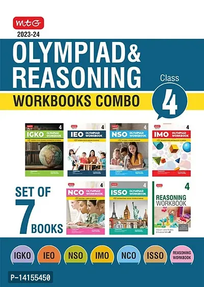 Olympiad Workbook and Reasoning Book Class 4 MTG Combo for NSO-IMO-IEO-NCO-IGKO-ISSO (Set of 7 Books) - SOF Olympiad Preparation Books For 2023-2024 Exam [paperback] MTG Editorial Board [Apr 04, 2023]-thumb0