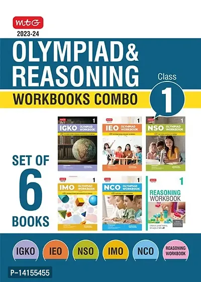 Olympiad Workbook and Reasoning Book  MTG  Class 1 Combo for NSO-IMO-IEO-NCO-IGKO (Set of 6 Books) - SOF Olympiad Preparation Books For 2023-2024 Exam [paperback] MTG Editorial Board [Apr 04, 2023]-thumb0