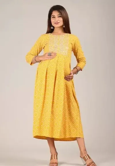 Rayon Feeding Maternity Kurta