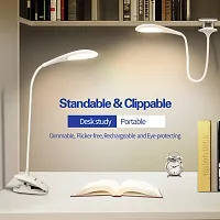 SwadesLED Reading Light, Rechargeable Desk Light with Flicker Free, Touch On/Off Switch Table Light, Emergency Light Student Eye Protection Desk Book Lamp-thumb1