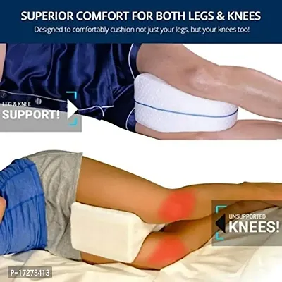 SwadesLegacy Leg Pillow for Back, Hip, Legs  Knee Support Wedge  Sciatica Nerve Pressure Relief-thumb2