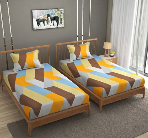 New Arrival Attractive Printed Single Bedsheets Combo